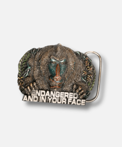 ENDANGERD AND IN YOUR FACE Vintage buckle